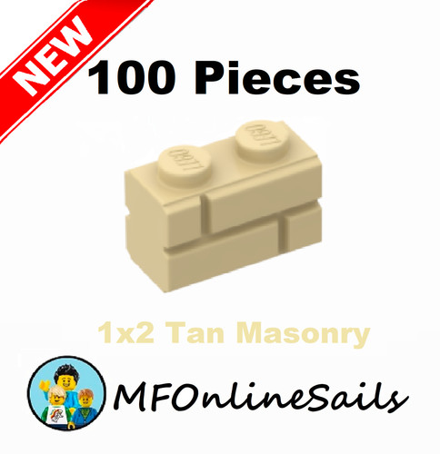 Genuine lego tan 1x2 masonry - genuine,